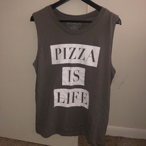 “Pizza Is Life” tank top